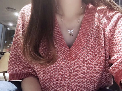 Gucci Interlocking G Butterfly Charm Chain Necklace
