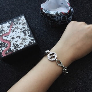 Gucci Interlocking G Crystal Circle Bracelet