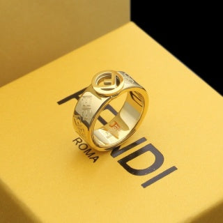 Fendi Varello FF Sculptural Wide Ring