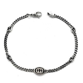 Gucci Interlocking G Chain Link Medallion Bracelet