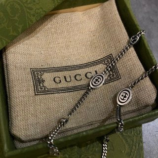 Gucci Interlocking G Chain Link Medallion Bracelet