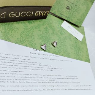 Gucci Mini GG Heart Stud Earrings
