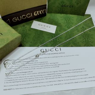 Gucci Interlocking G Drop Pendant Necklace