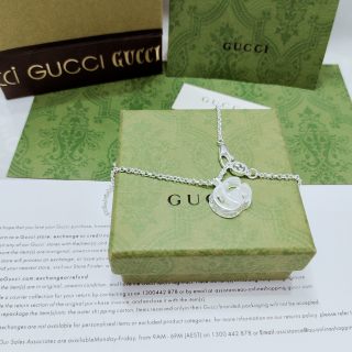 Gucci Interlocking G Drop Pendant Necklace