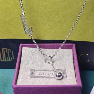 Gucci Layered Interlocking G Pendant Chain Necklace
