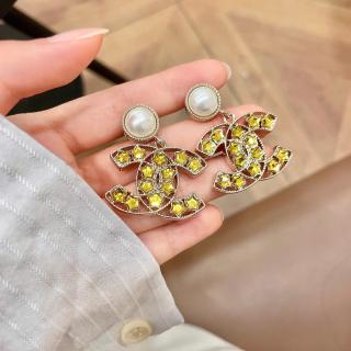Chanel Elegant Pearl Signature Statement Earrings