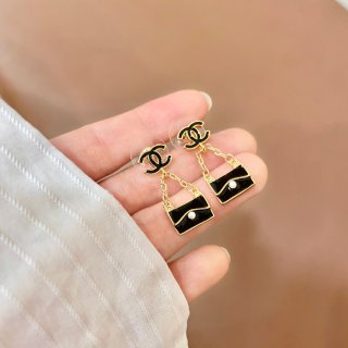 Chanel Romantic Ribbon Bow Earrings