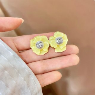 Chanel Elegant Blossom Crystal Earrings