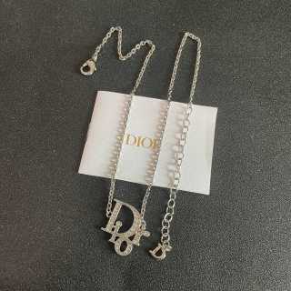 Dior Lumière Crystal Letter Pendant Necklace