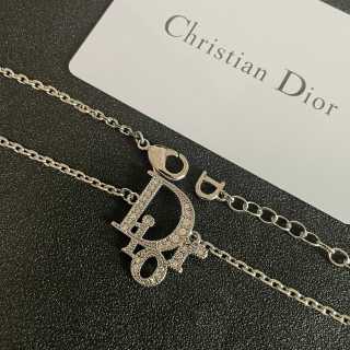 Dior Lumière Crystal Letter Pendant Necklace