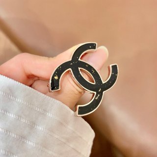 CHANEL Livia Monochrome Signature Brooch