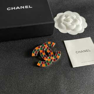 CHANEL Mirelle Mosaic Color Accent Brooch