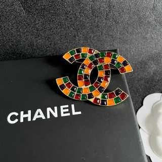 CHANEL Mirelle Mosaic Color Accent Brooch