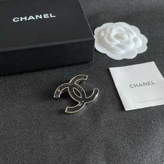 CHANEL Livia Monochrome Signature Brooch