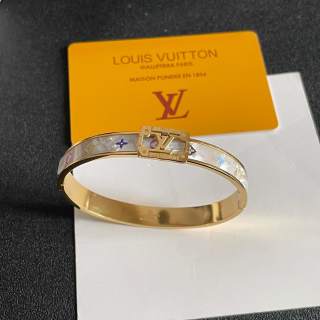 Louis Vuitton Star Blossom Engraved Cuff Bracelet