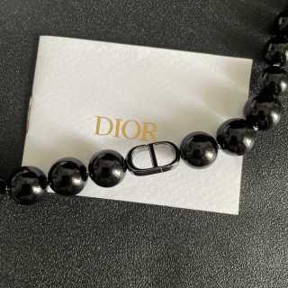Dior Noctelle Obsidian Pearl Bead Choker Necklace