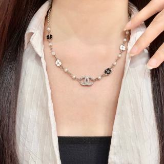 CHANEL Blossom Pearl Accent Chain Necklace