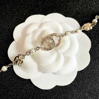 CHANEL Blossom Pearl Accent Chain Necklace