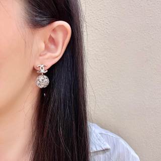 CHANEL Celestial CC Medallion Drop Stud Earrings