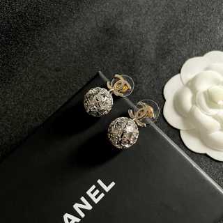 CHANEL Celestial CC Medallion Drop Stud Earrings