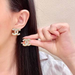 CHANEL Aurora CC Embellished Stud Earrings
