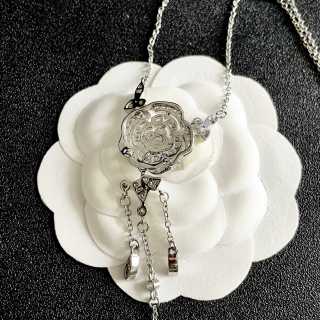 CHANEL Camellia Rainfall Pendant Necklace