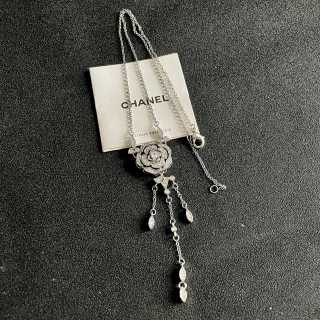 CHANEL Camellia Rainfall Pendant Necklace