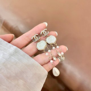 CHANEL Opaline Whisper Drop Earrings