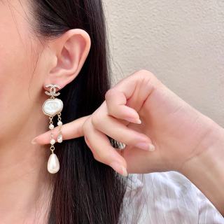 CHANEL Opaline Whisper Drop Earrings