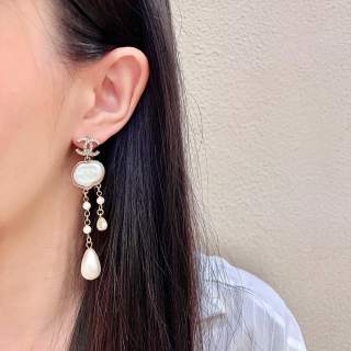 CHANEL Opaline Whisper Drop Earrings