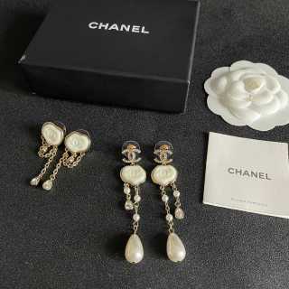 CHANEL Opaline Whisper Drop Earrings