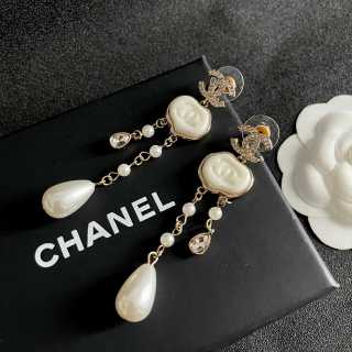 CHANEL Opaline Whisper Drop Earrings