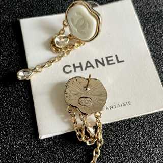 CHANEL Ivory Charm Tassel Earrings