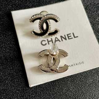 CHANEL Midnight Edge CC Stud Earrings