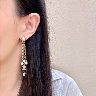 CHANEL Blossom Trail Chain Drop Earrings
