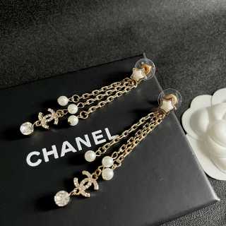 CHANEL Blossom Trail Chain Drop Earrings