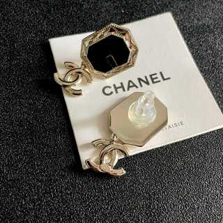 CHANEL Eclipse Frame Drop Earrings
