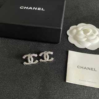 CHANEL Roselight Pavé CC Stud Earrings