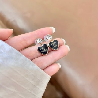CHANEL Twilight Heart Drop Earrings