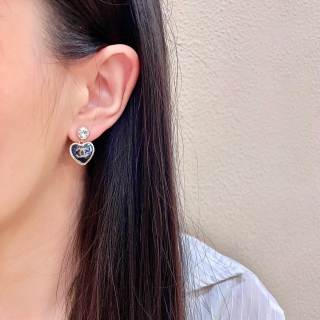 CHANEL Twilight Heart Drop Earrings