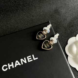 CHANEL Twilight Heart Drop Earrings