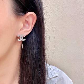 CHANEL Frostlight CC Stud Earrings