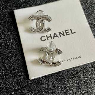 CHANEL Frostlight CC Stud Earrings