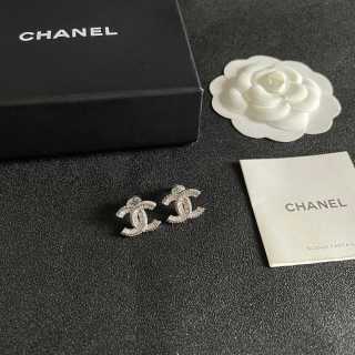 CHANEL Frostlight CC Stud Earrings