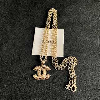 CHANEL Signature Pendant Chain Necklace