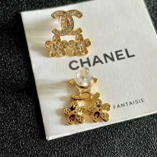CHANEL Petite Camellia Flower Stud Earrings
