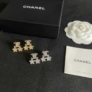 CHANEL Petite Camellia Flower Stud Earrings