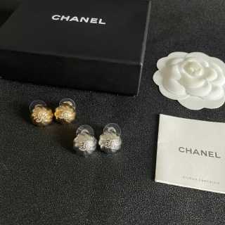 CHANEL Camellia Stud Earrings