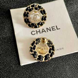 CHANEL Midnight Floral Stud Earrings