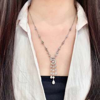 CHANEL Celestial Cascade CC Pendant Necklace